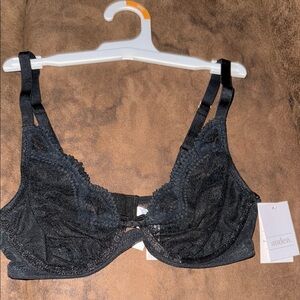 Auden Black Lace Balconette Coverage Bra